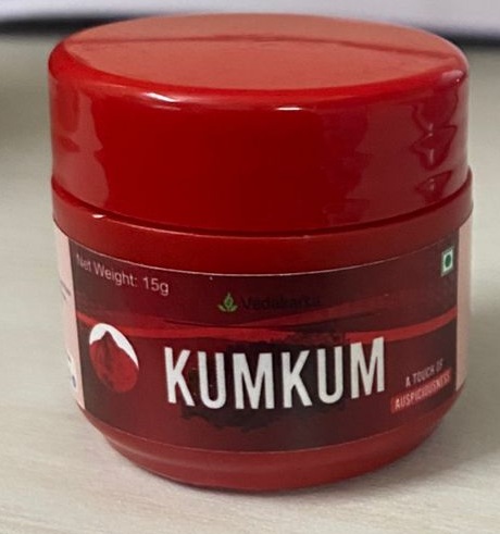 Vedakarta Pure Kumkum Powder 15g Pooja Kumkum for Tilak & Worship Long-Lasting Red Sindoor Kumkum Powder